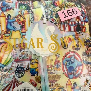 Sugar Swan-French Terry Hooped Zippy Daywear-Friendly Fair Print